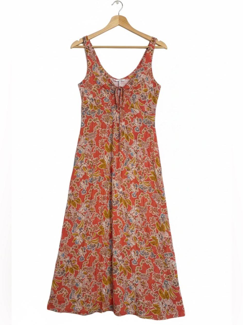 Z supply pink coral balos floral jamie midi dress